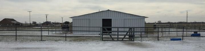 Lonestar Gable Style Barn Open Air with ends enclosed
