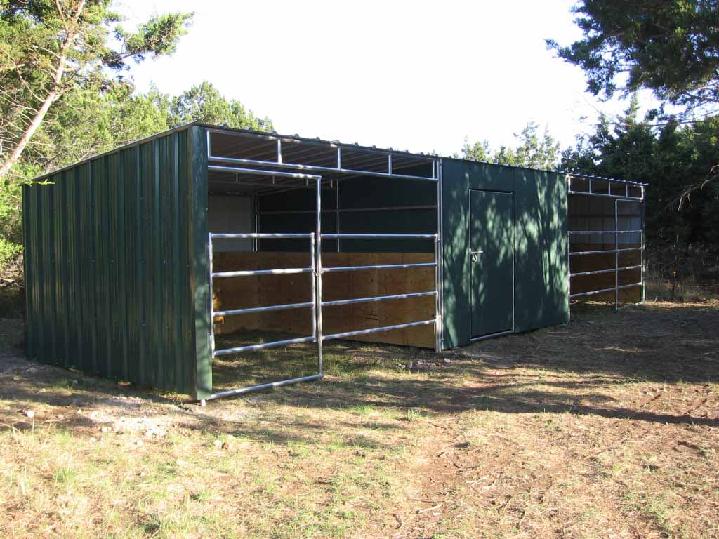 12' x 36' Loafing Shed (2 stalls &  1 Tack room)